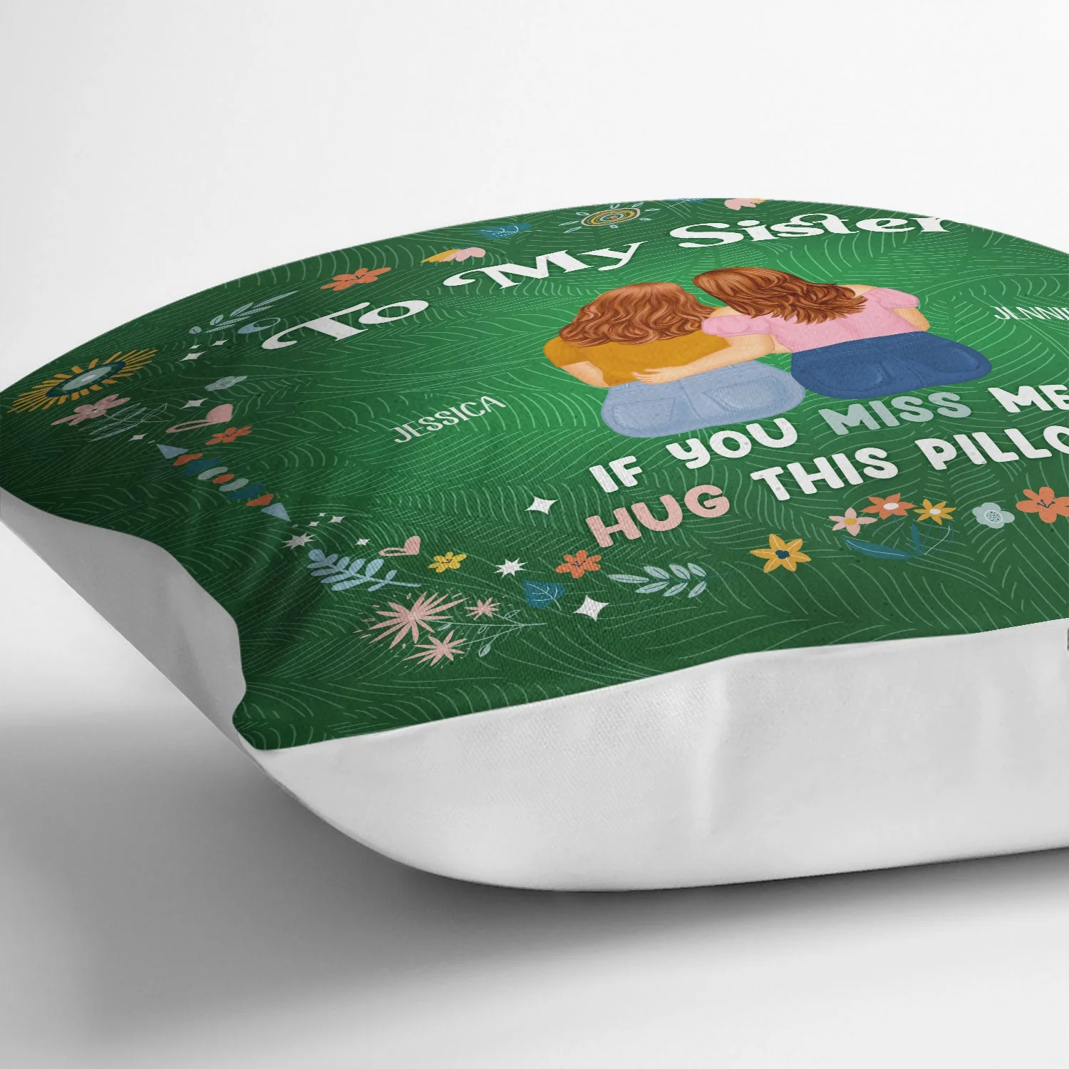 Until You Can Hug Me - Gift For Sisters And Best Friends - Personalized Pillow - Image 3