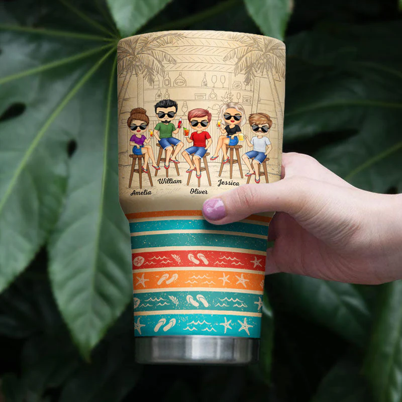 Vacation Best Friends Hangovers Are Temporary But Drunk Stories Are Forever - Bestie BFF Gift - Personalized Custom 30 Oz Tumbler - Image 4