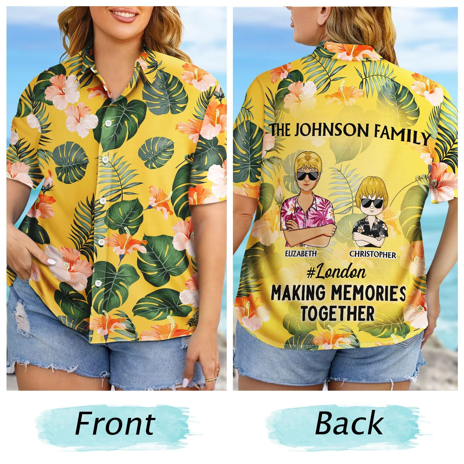 Vacation Traveling Beach - Gift For Family, Besties, Sibling, Colleagues, Couples - Personalized Hawaiian Shirt - Image 6