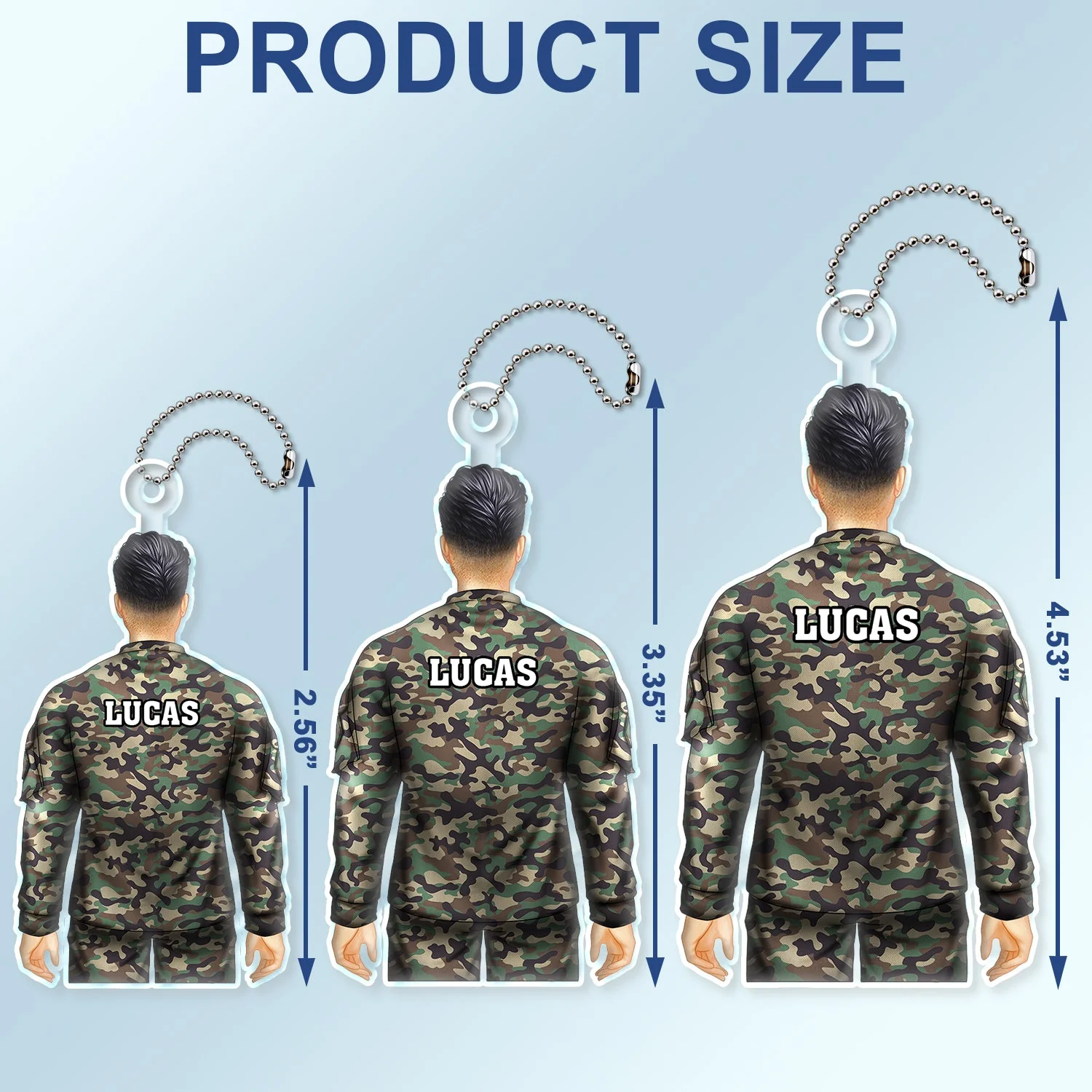 Veteran Army Military Uniform - Personalized Acrylic Car Hanger - Image 4