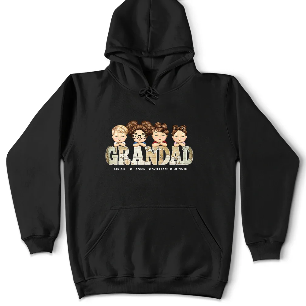 Vintage Map Dad Grandad Title - Personalised T Shirt - Image 4