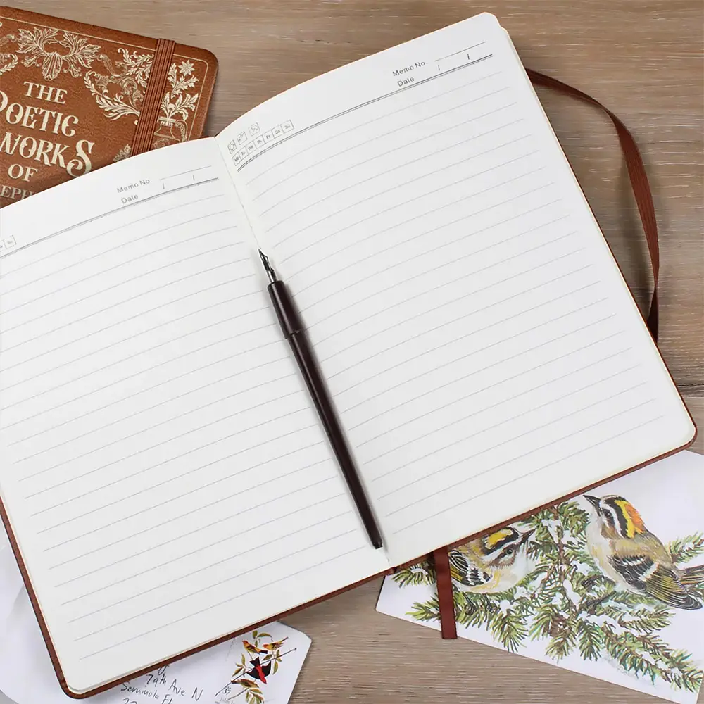 Vintage Reading Diary, Poetry Journal - Personalized Leather Journal - Image 2