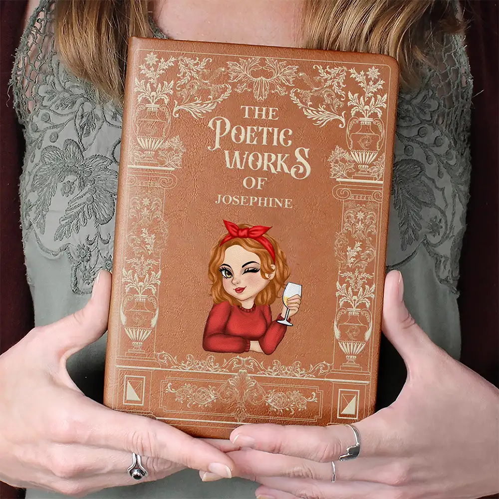 Vintage Reading Diary, Poetry Journal - Personalized Leather Journal - Image 4