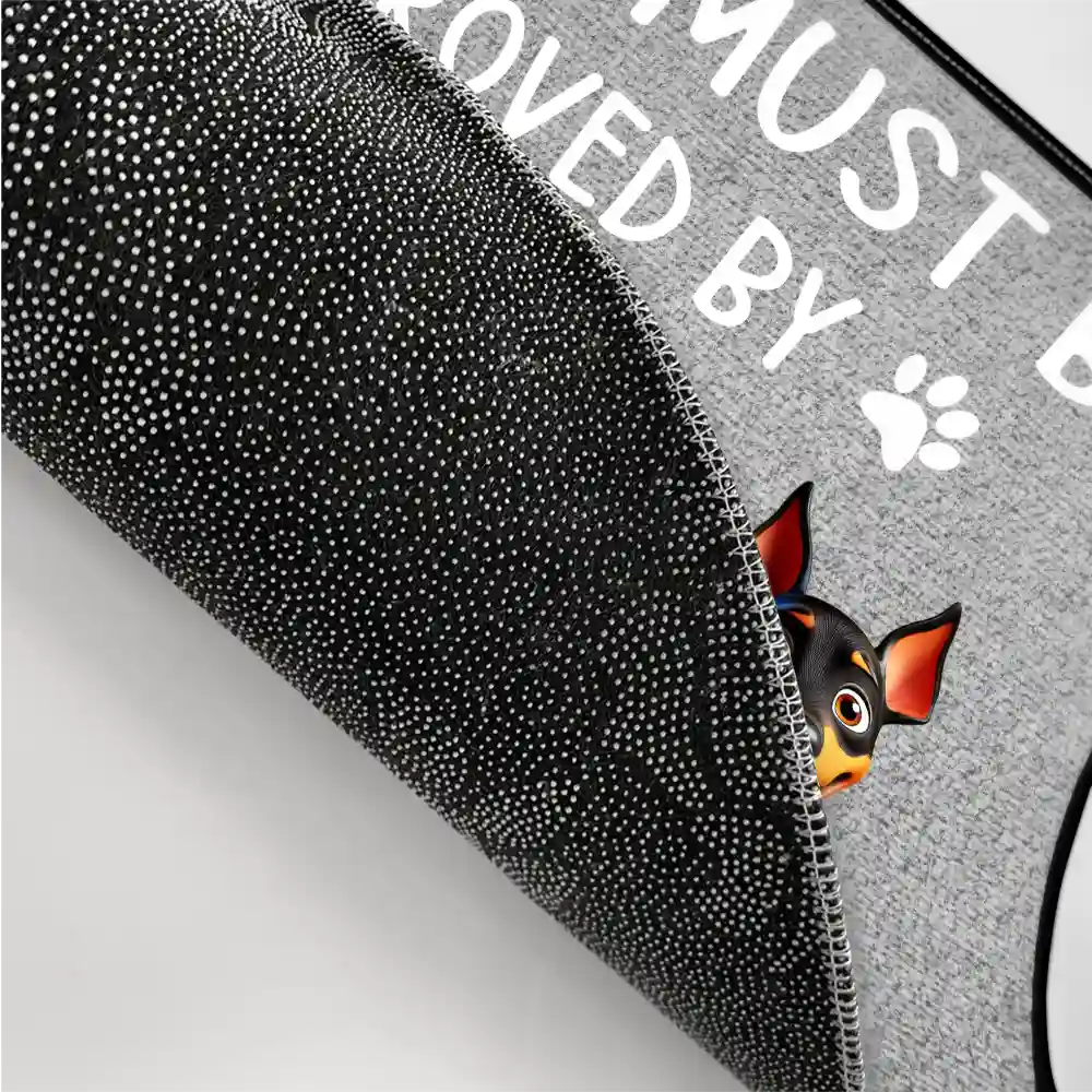 Visitors Must Be Approved By Dogs 3D Effect - Personalized Doormat - Image 3