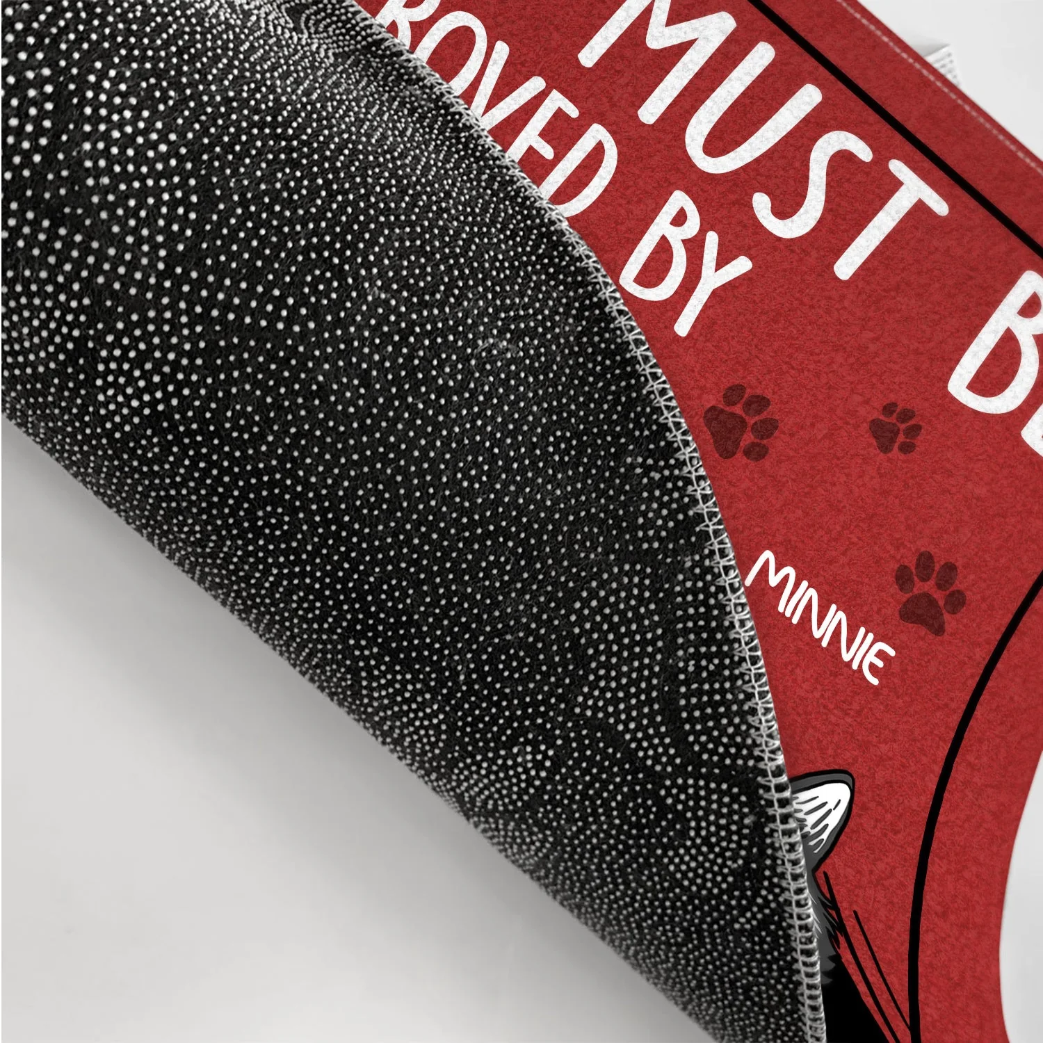 Visitors Must Be Approved By - Home Decor For Dog, Cat, Pet Lovers - Personalized Doormat - Image 3