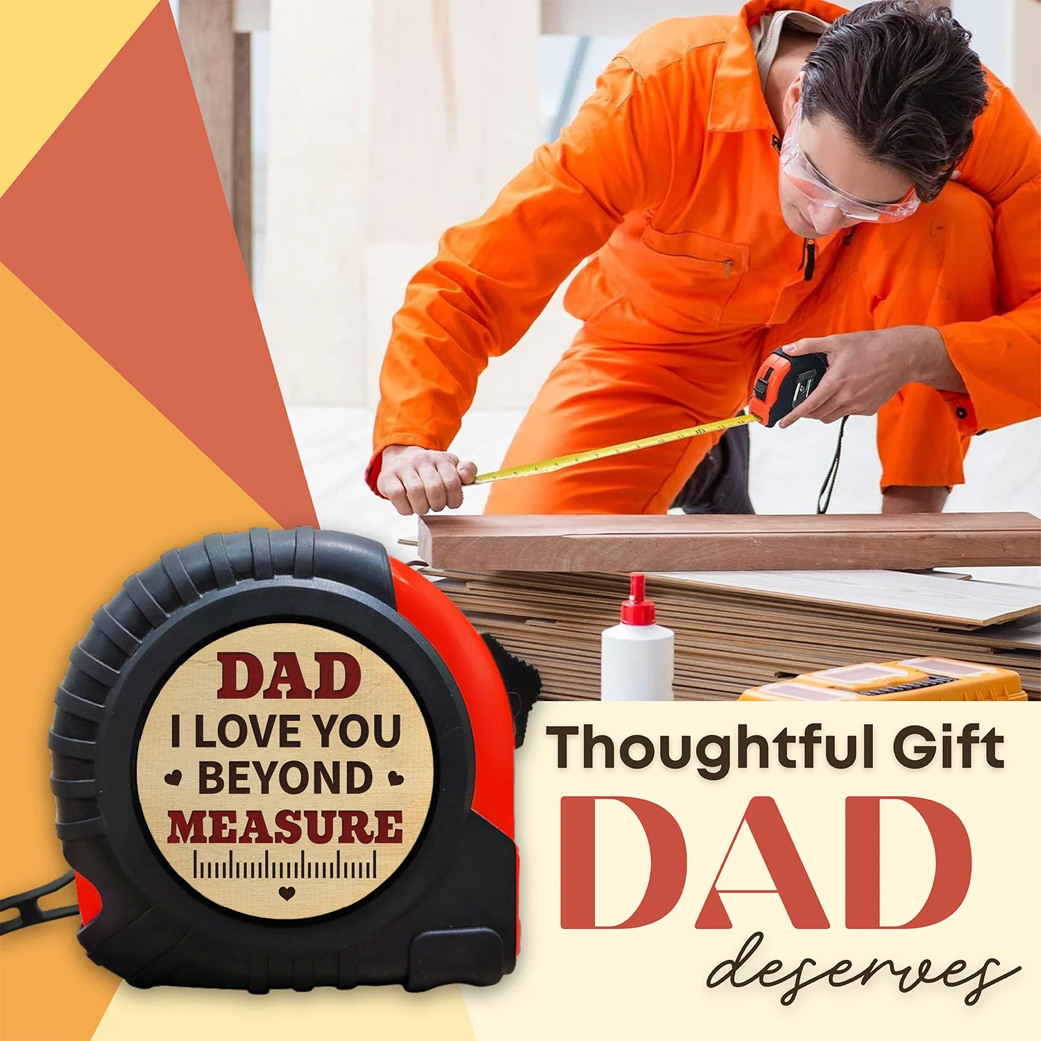 Wander Prints Gift For Dad - I Love You Beyond Measure Tape Measure - Father’s Day, Birthday, Christmas Gift AZCS - Image 3