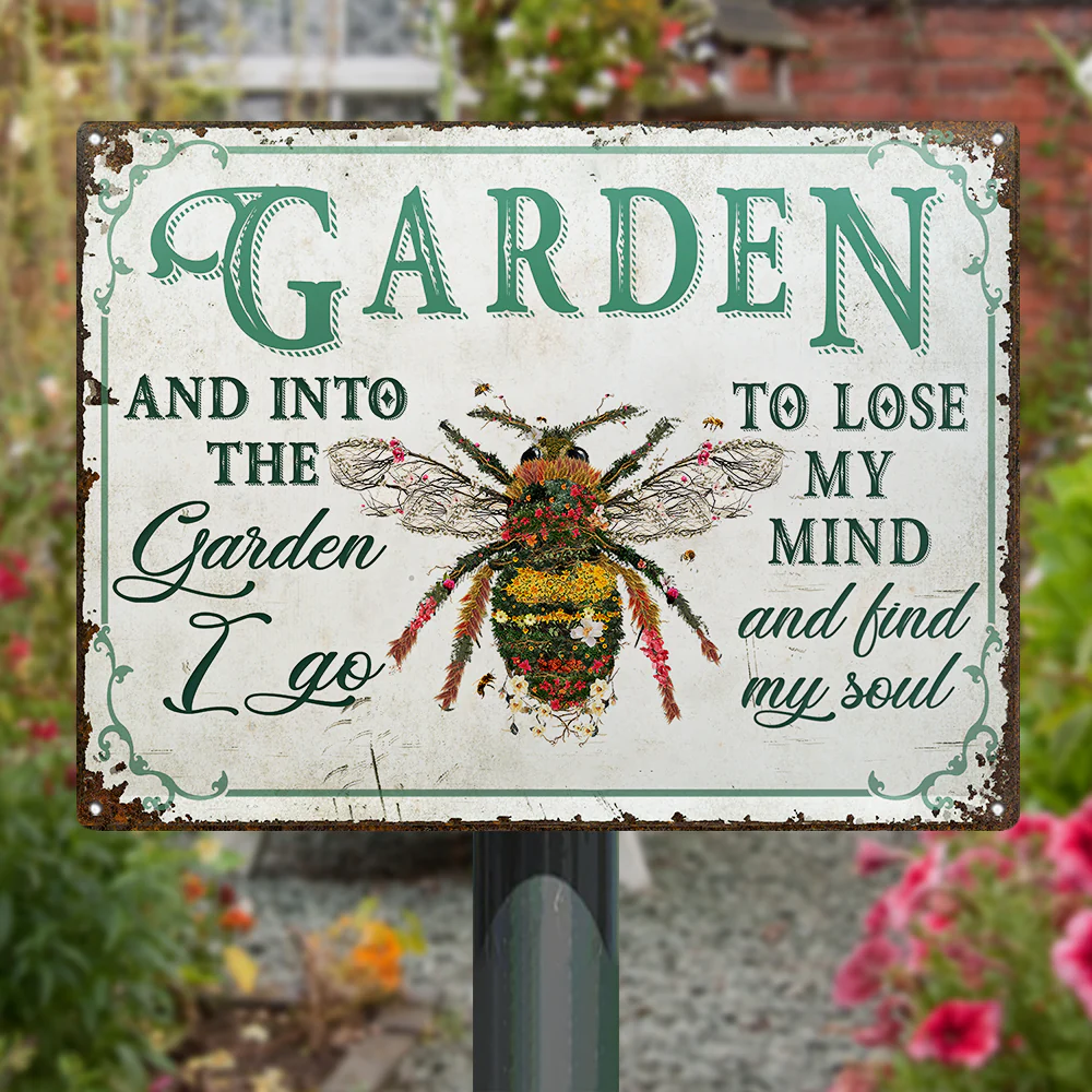 Wander Prints Gift For Gardening Lovers - Bee Rustic Metal Signs - Yard Decor, Birthday, Housewarming Gift AZCS - Image 7
