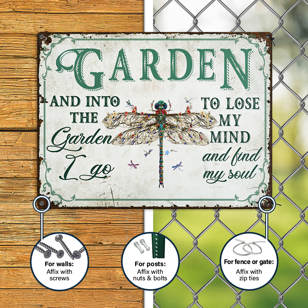 Wander Prints Gift For Gardening Lovers - Dragonfly Rustic Metal Signs - Yard Decor, Birthday, Housewarming Gift AZCS - Image 5