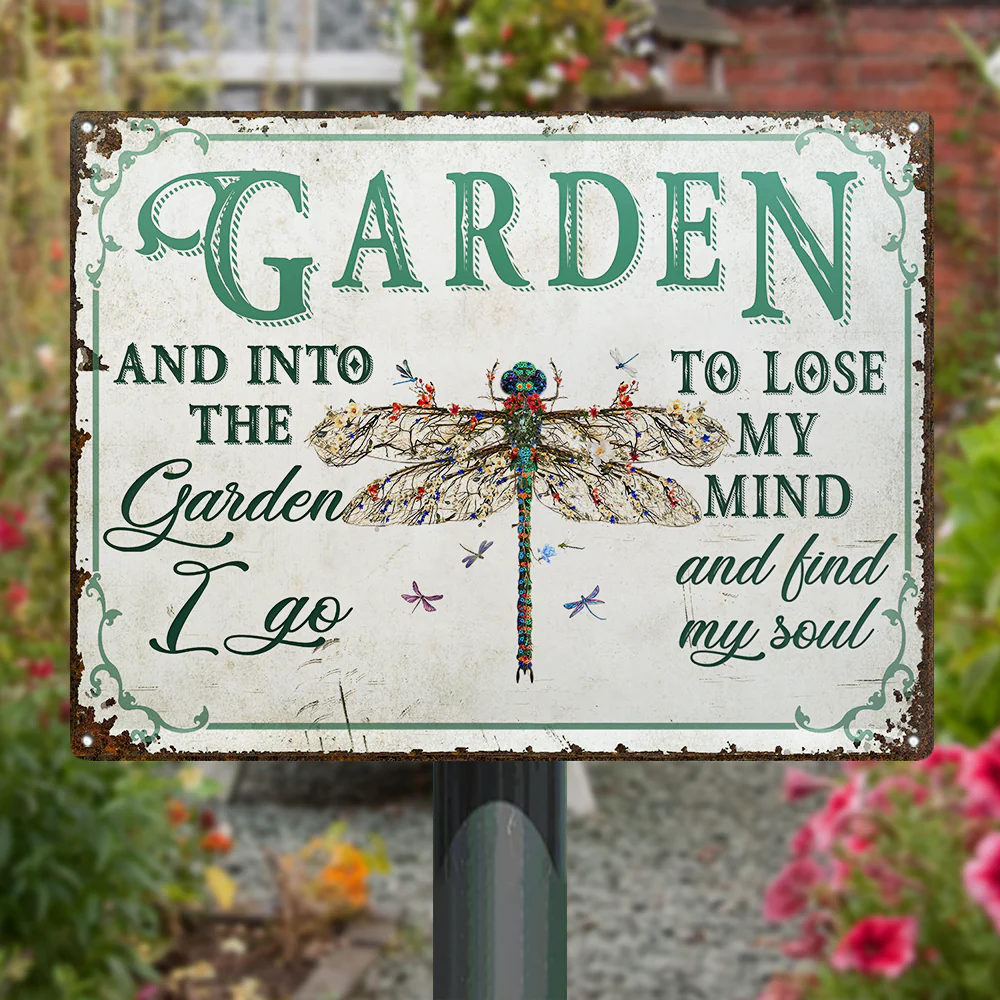 Wander Prints Gift For Gardening Lovers - Dragonfly Rustic Metal Signs - Yard Decor, Birthday, Housewarming Gift AZCS - Image 7