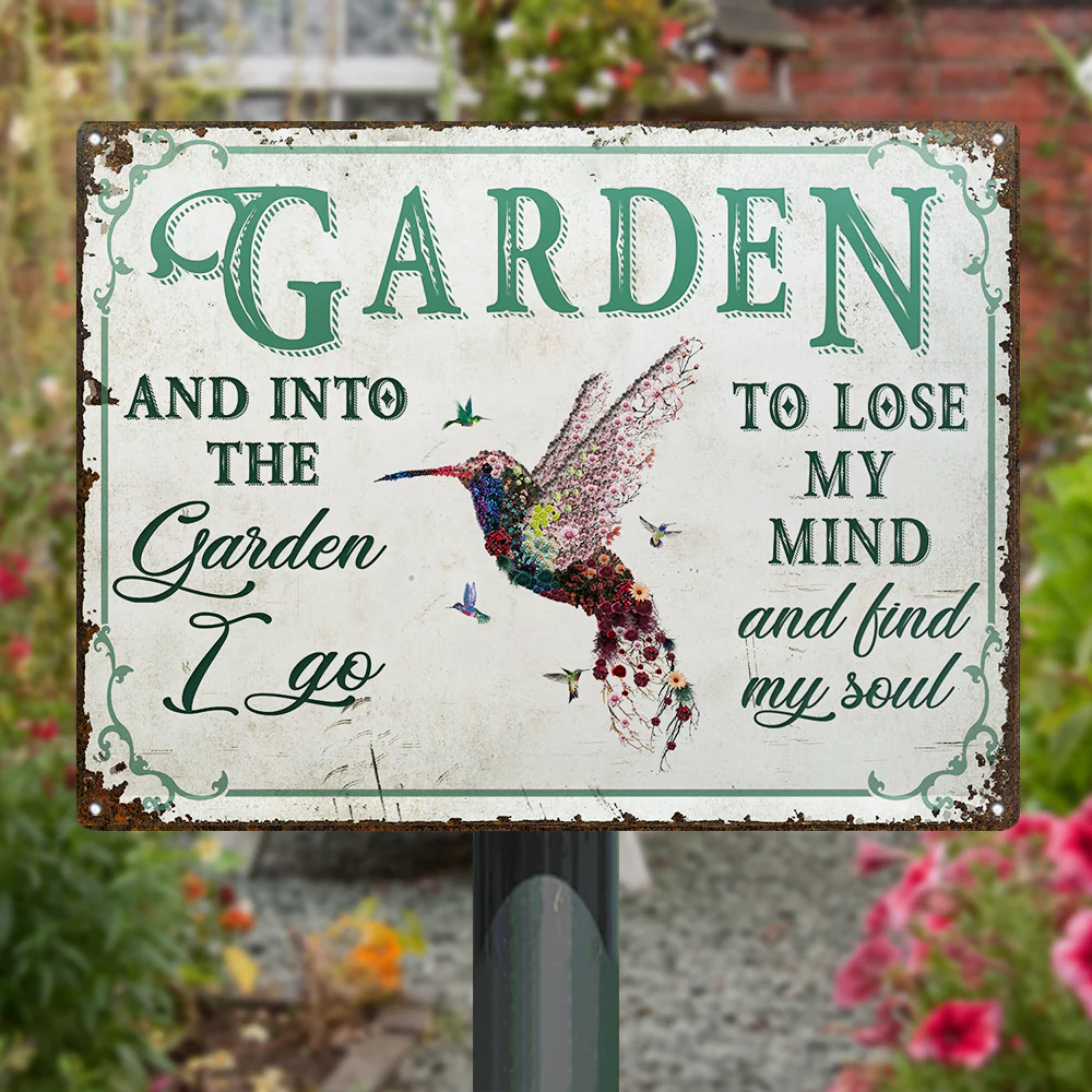 Wander Prints Gift For Gardening Lovers - Hummingbird Rustic Metal Signs - Yard Decor, Birthday, Housewarming Gift AZCS - Image 7