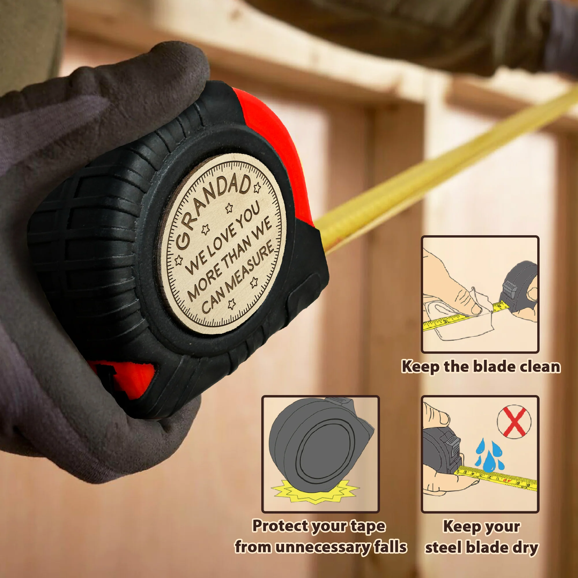 Wander Prints Gift For Grandad - We Love You More Than We Can Measure Tape Measure - Father’s Day, Birthday, Christmas Gift AZCS - Image 8