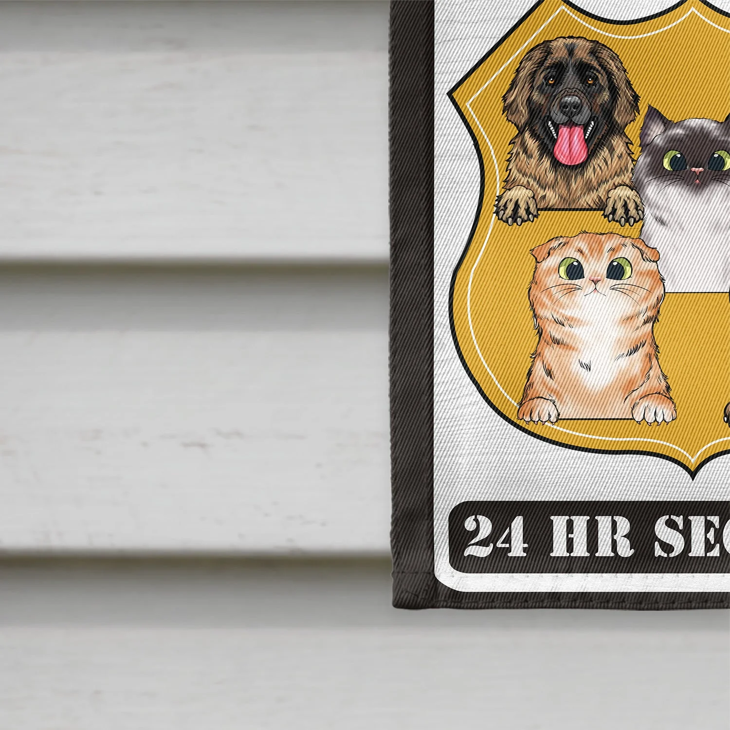 Warning Area Patrolled By Dogs And Cats - Outdoor Home Decor Gift For Pet Lovers - Personalized Flag - Image 4