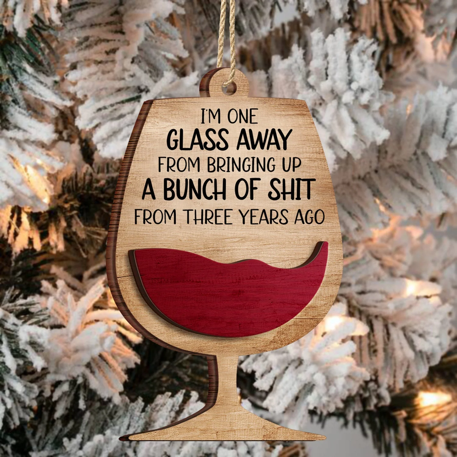 Warning The Girls Are Drinking Again - Christmas Gifts For Best Friends, Besties - Personalized 2-Layered Wooden Ornament - Image 3