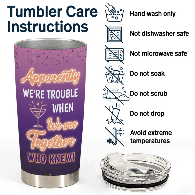 Warning The Girls Are Drinking Again - Gift For Bestie & Sisters - Personalized Custom Tumbler - Image 5