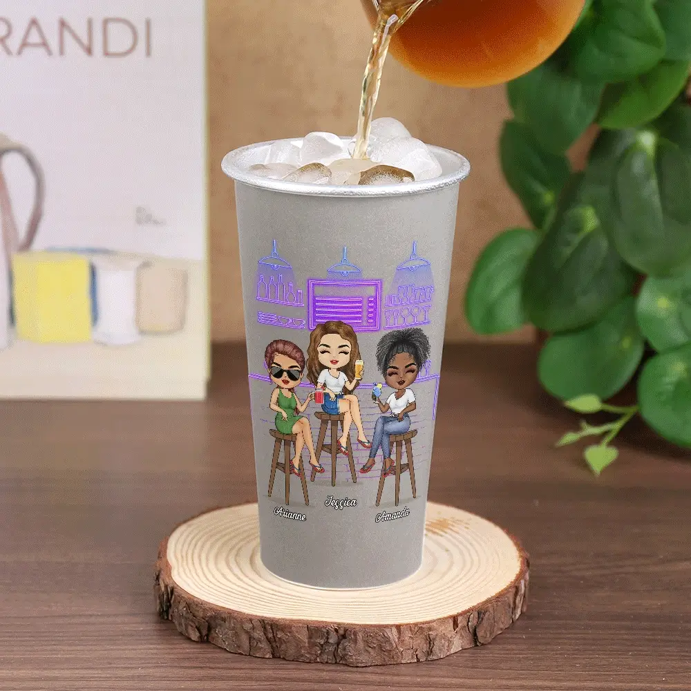 Warning! The Girls Are Drinking Again - Personalized Aluminum Color Changing Cup - Image 2