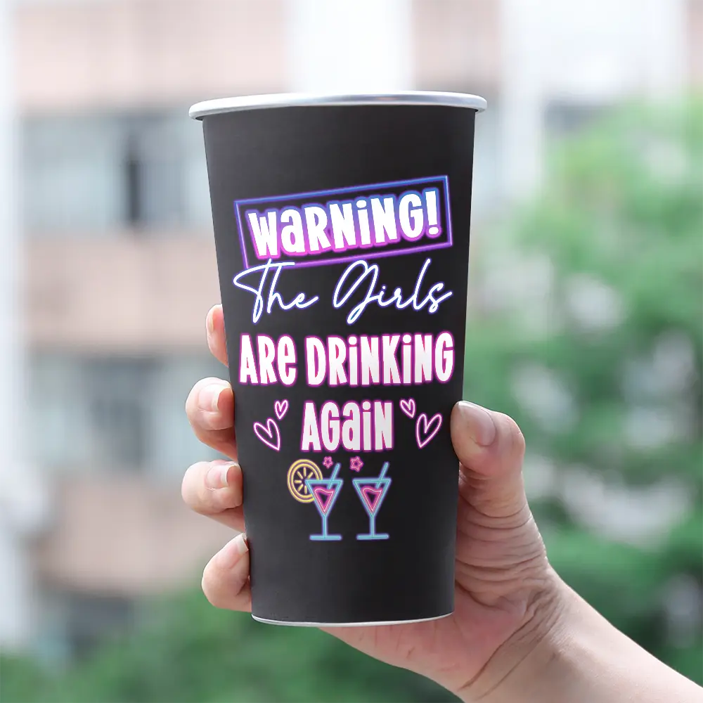 Warning! The Girls Are Drinking Again - Personalized Aluminum Color Changing Cup - Image 3