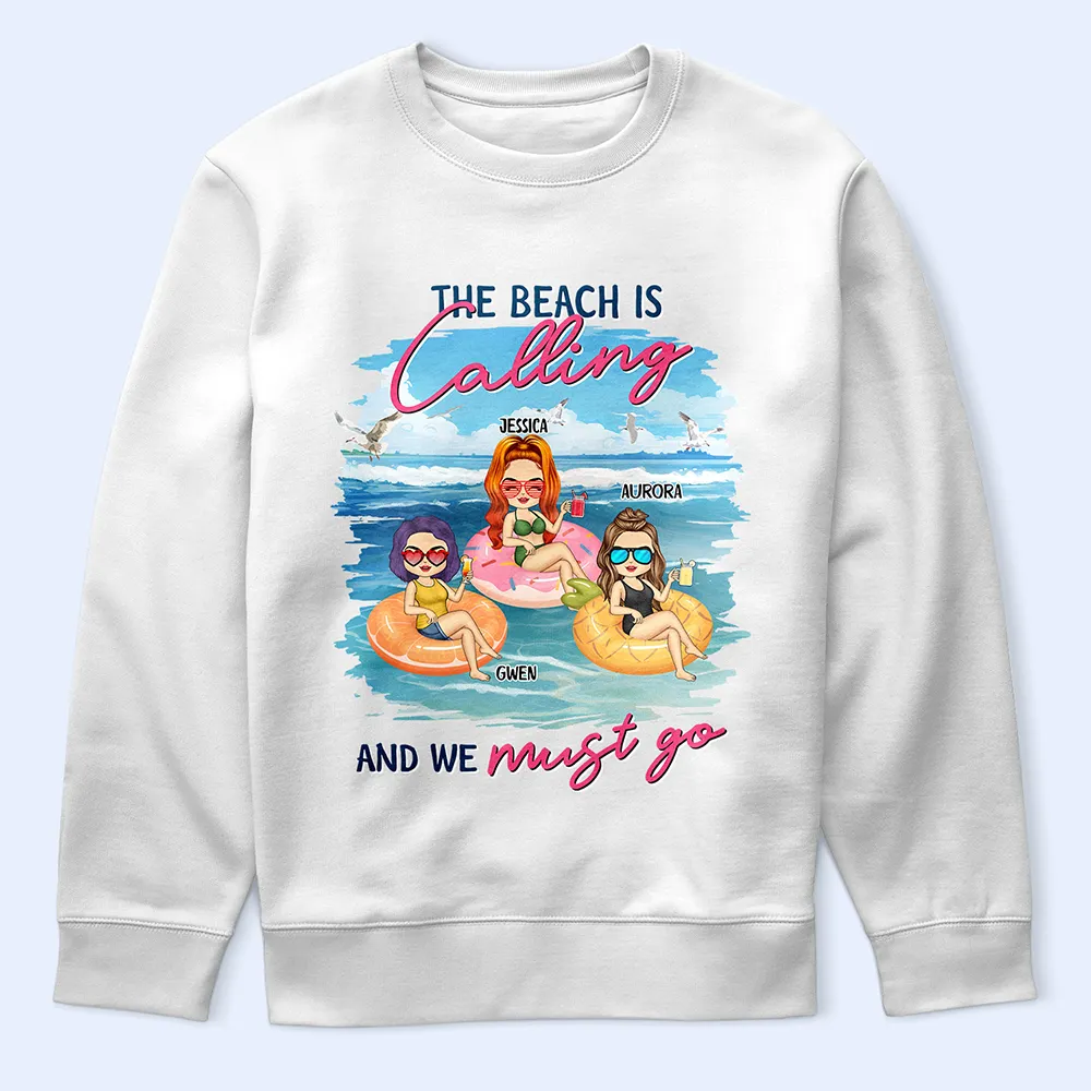 Warning The Girls Are Drinking Again Summer Beach Vibe - Personalized T Shirt - Image 5