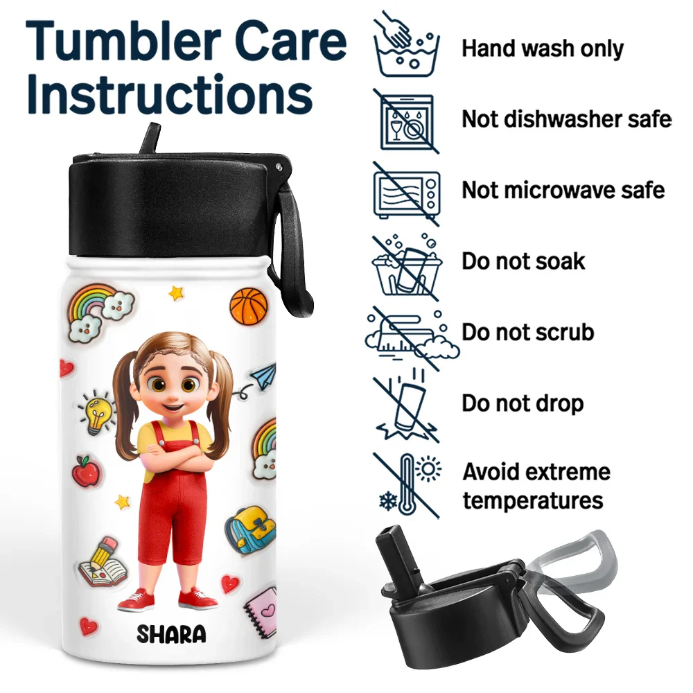 Watch Out Kindergarten Here I Come - Personalized Kids Water Bottle - Image 5