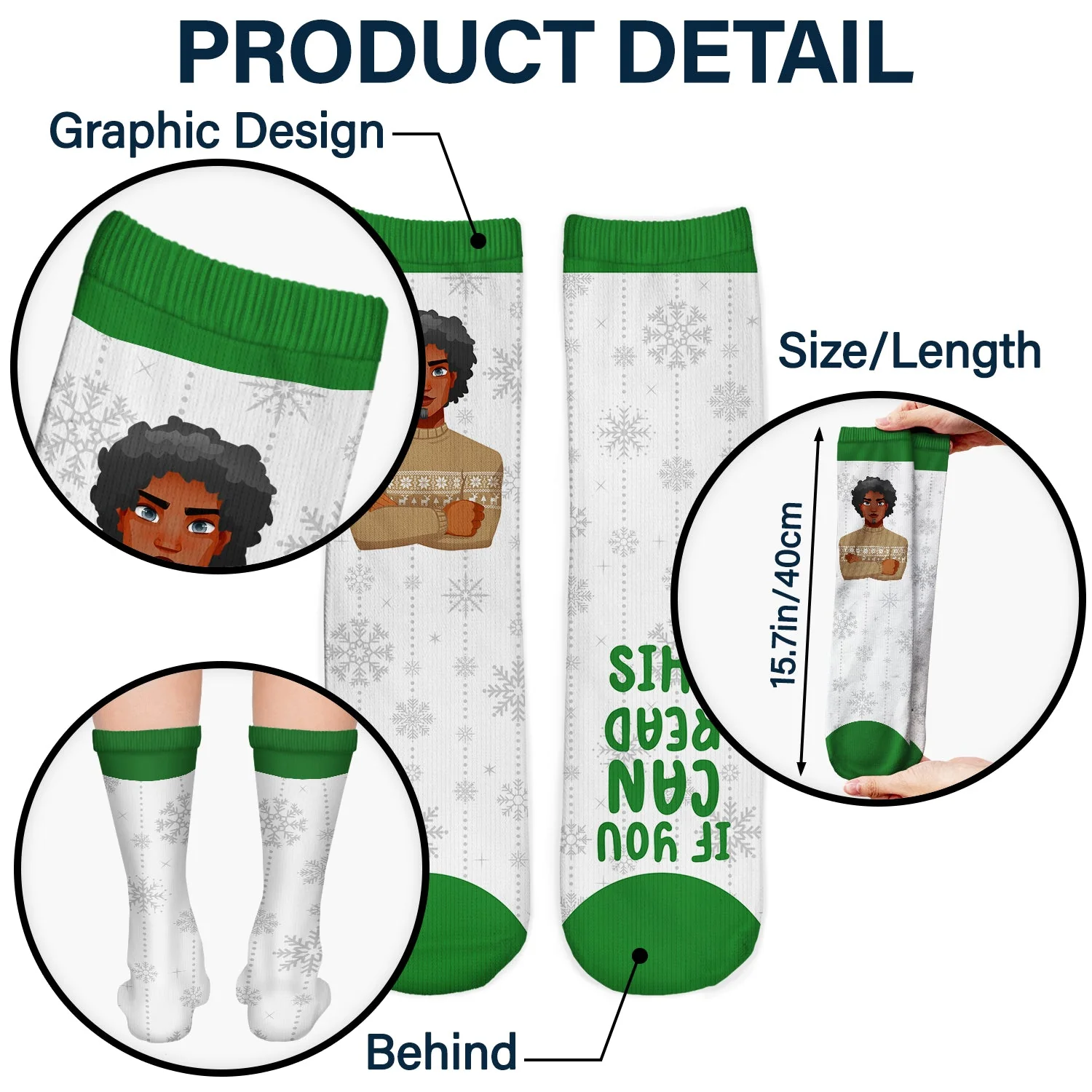 Watching Christmas Movies - Christmas Gift For Family - Personalized Socks - Image 5