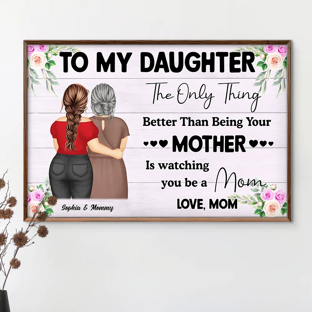 Watching You Being A Mom Mother To Daughter - Personalized Poster - Image 3