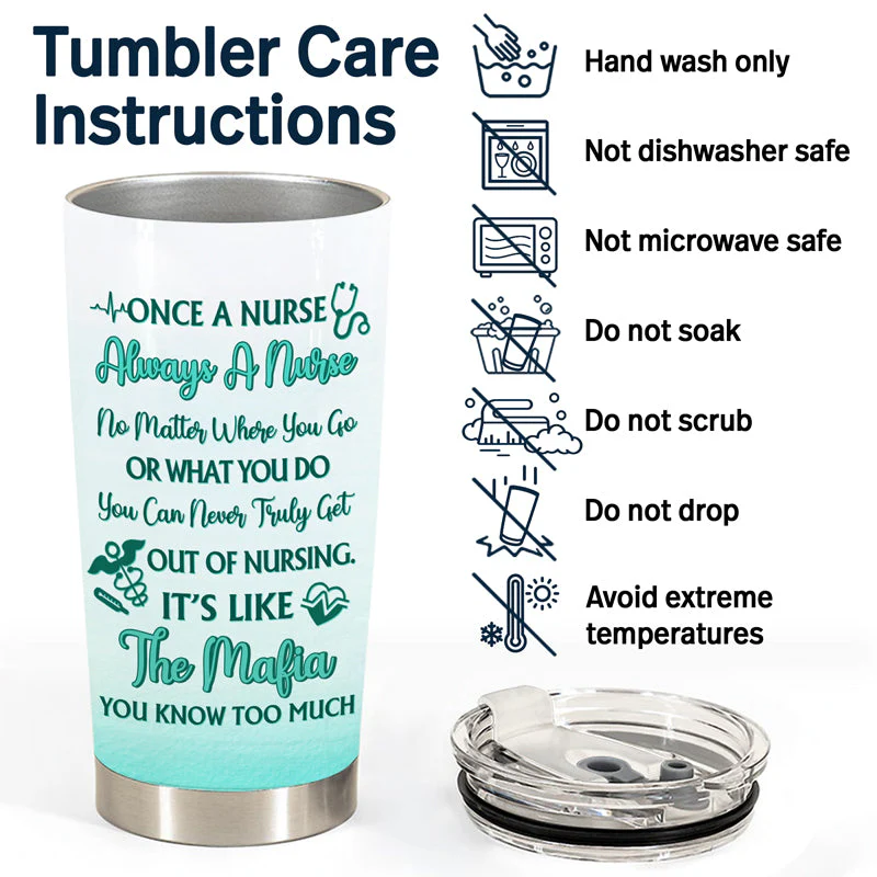 Water Scrubs And Rubber Gloves - Gift For Nurses - Personalized Custom Tumbler - Image 5