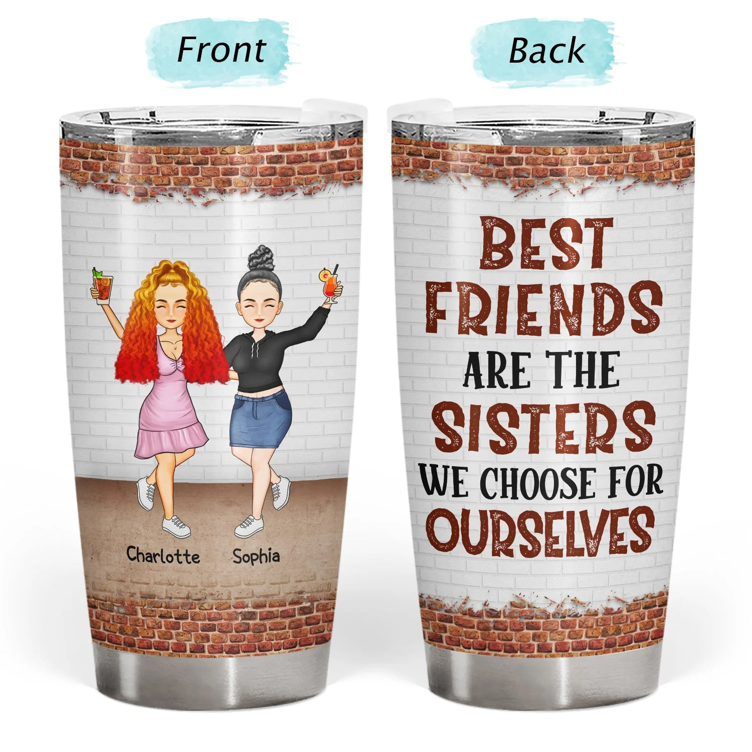 We Are More Than Friends We Are Like A Really Small Gang - Gift For Best Friends And Sisters - Personalized Custom Tumbler - Image 3