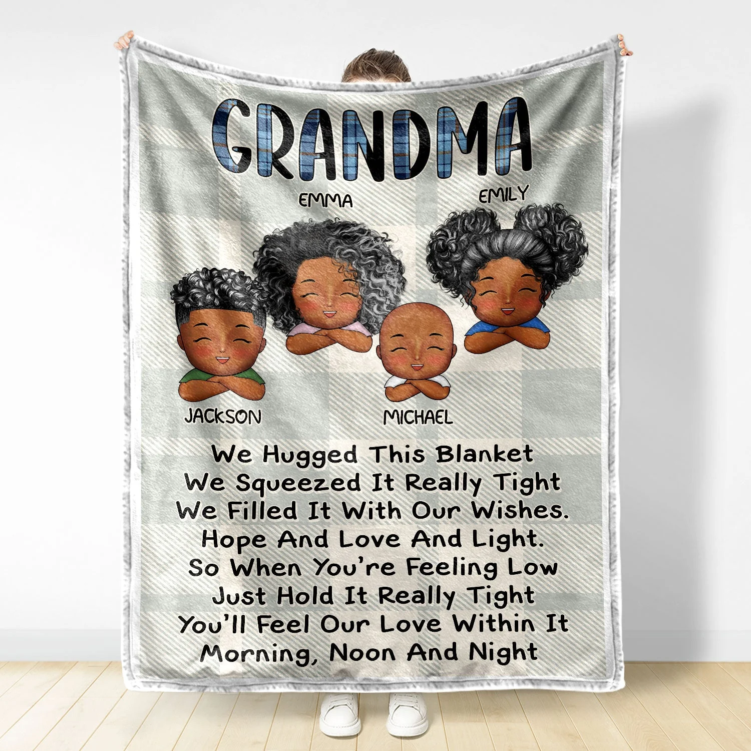 We Filled It With Our Wishes - Loving Gifts For Grandma, Grandmother, Mom - Personalized Fleece Blanket - Image 2