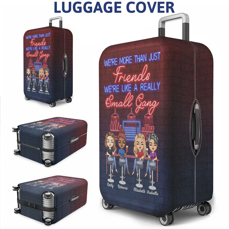 We Go Together Like Drunk and Disorderly Best Friends - Bestie BFF Gift - Personalized Custom Luggage Cover - Image 3