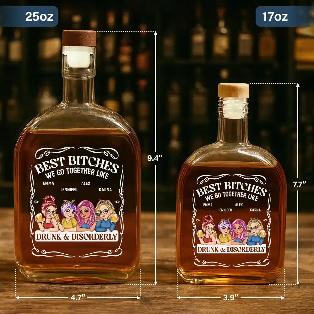We Go Together Like Drunk And Disorderly - Personalized Whiskey Bottle - Image 5