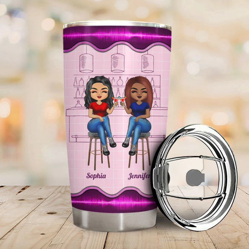 We Go Together Like Drunk - Gift For Besties, BFF - Personalized Custom Tumbler - Image 2
