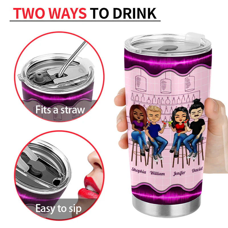 We Go Together Like Drunk - Gift For Besties, BFF - Personalized Custom Tumbler - Image 4