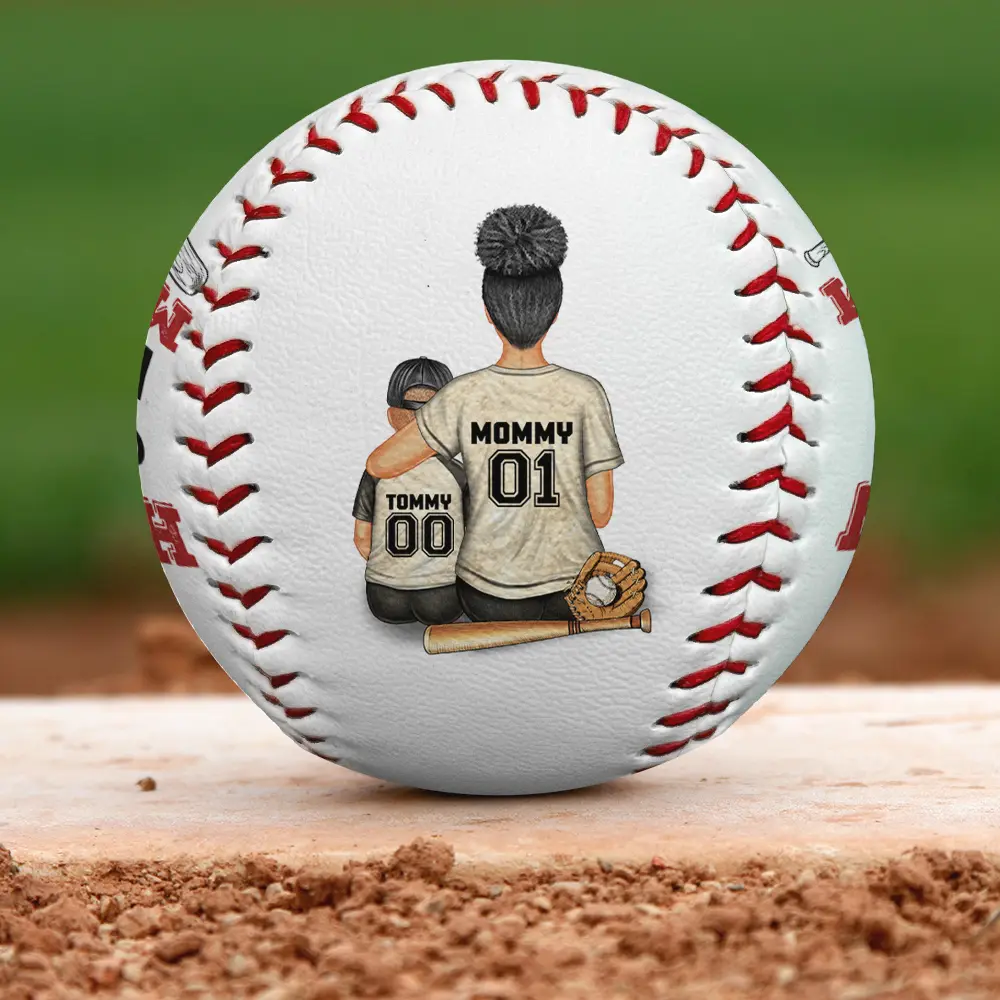 We Hit A Homerun Scoring As Our Mom - Personalized Baseball, Softball - Image 3