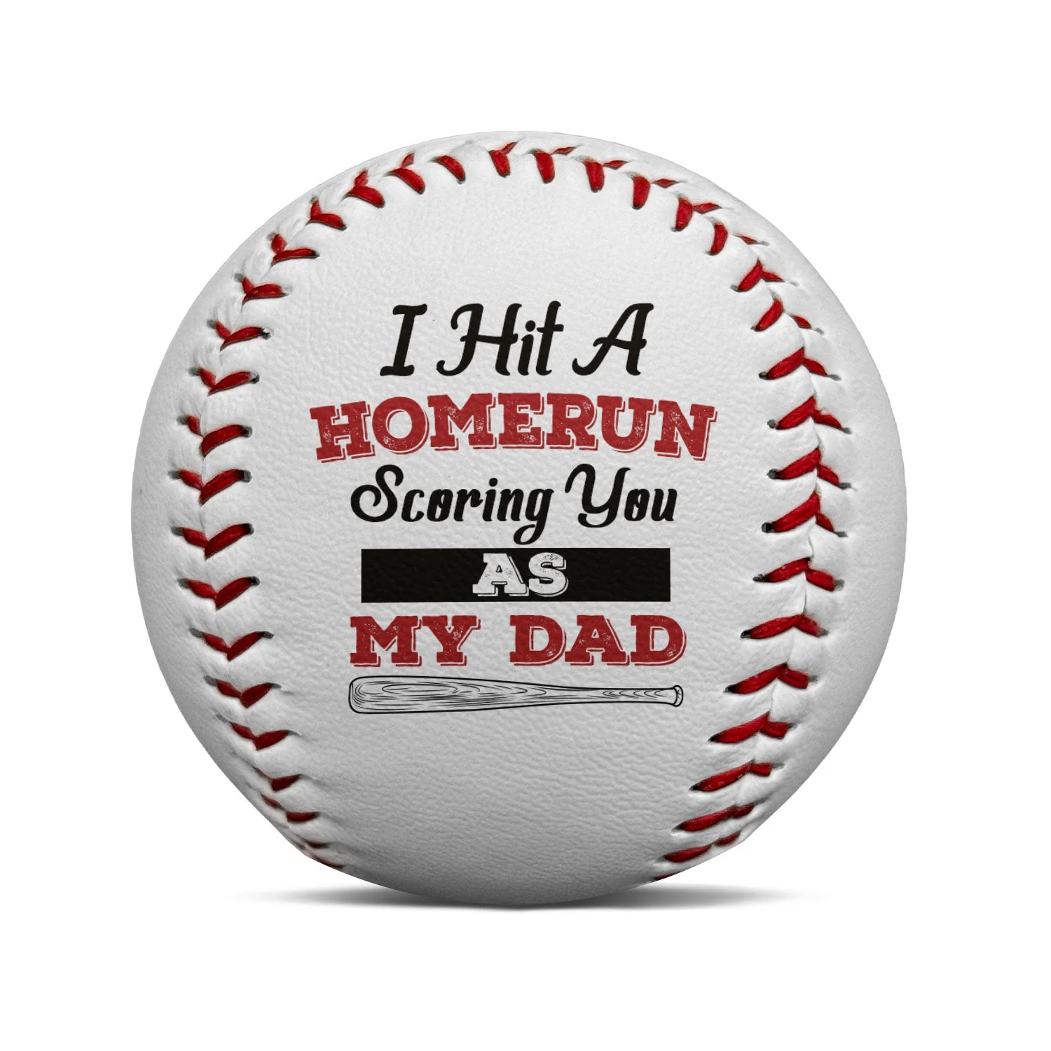 We Hit A Homerun Scoring You As Our Dad - Personalized Baseball, Softball - Image 2
