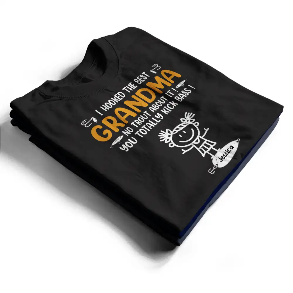 We Hooked The Best Dad Fishing - Personalized T Shirt - Image 2