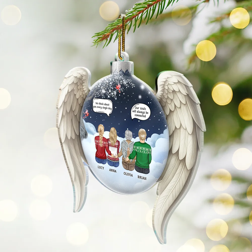 We Miss You Family Memorial - Personalized Custom Shaped Acrylic Ornament - Image 3
