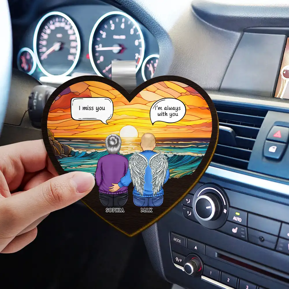 We Miss You Family Memorial - Personalized Custom Shaped Car Visor Clip - Image 3