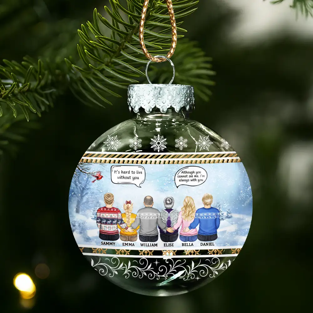 We Miss You - Personalized Ball Ornament - Image 3