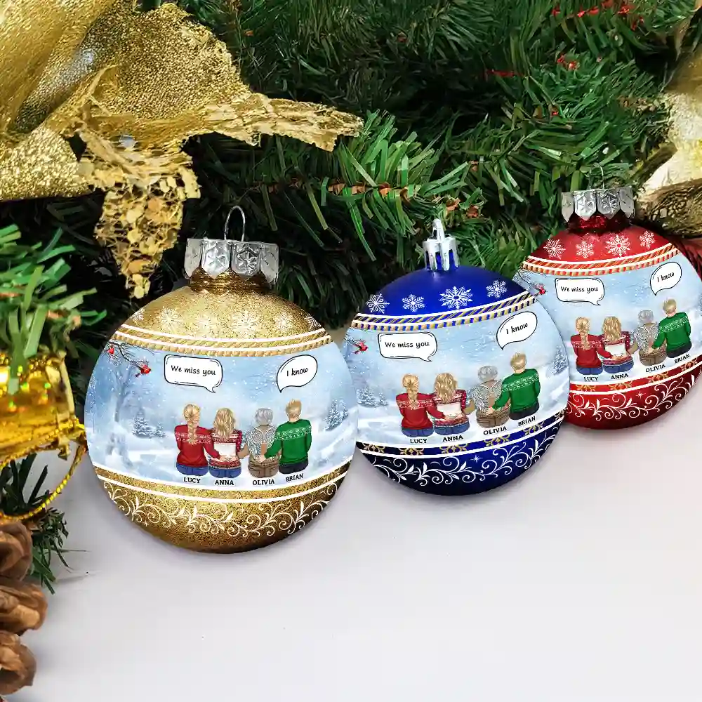 We Miss You - Personalized Ball Ornament - Image 5