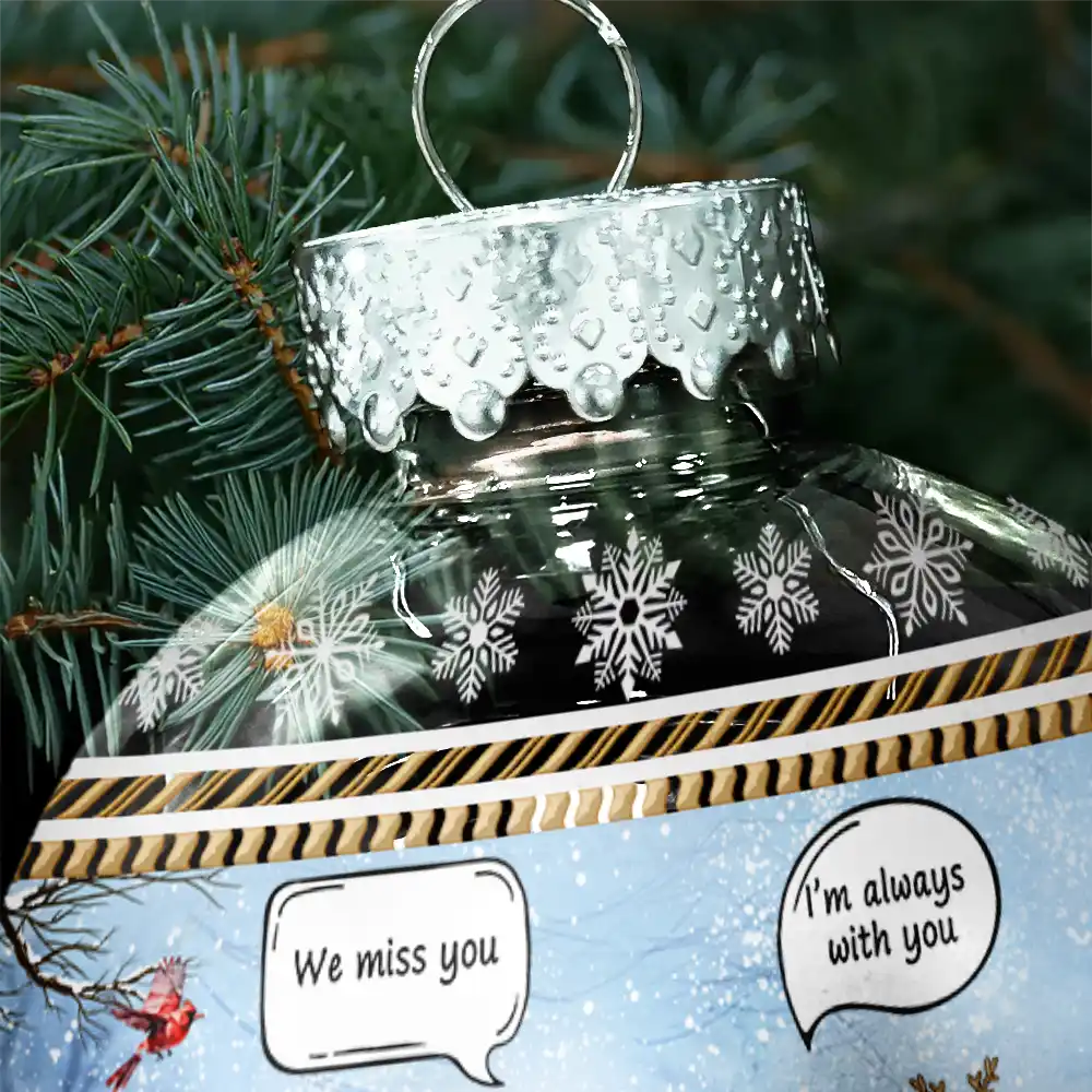 We Miss You - Personalized Ball Ornament - Image 6