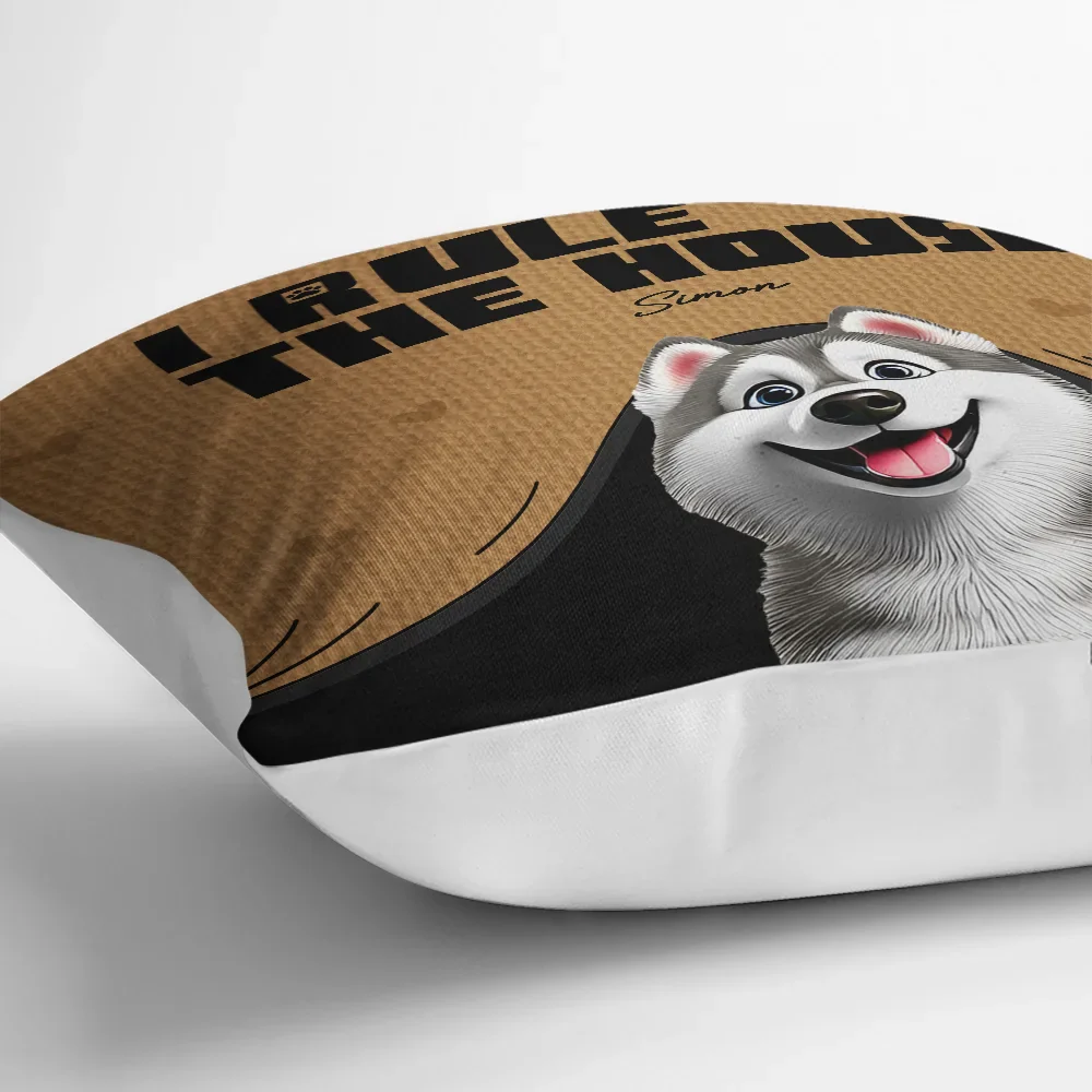 We Rule The House 3D Effect Pet - Personalized Pillow - Image 3