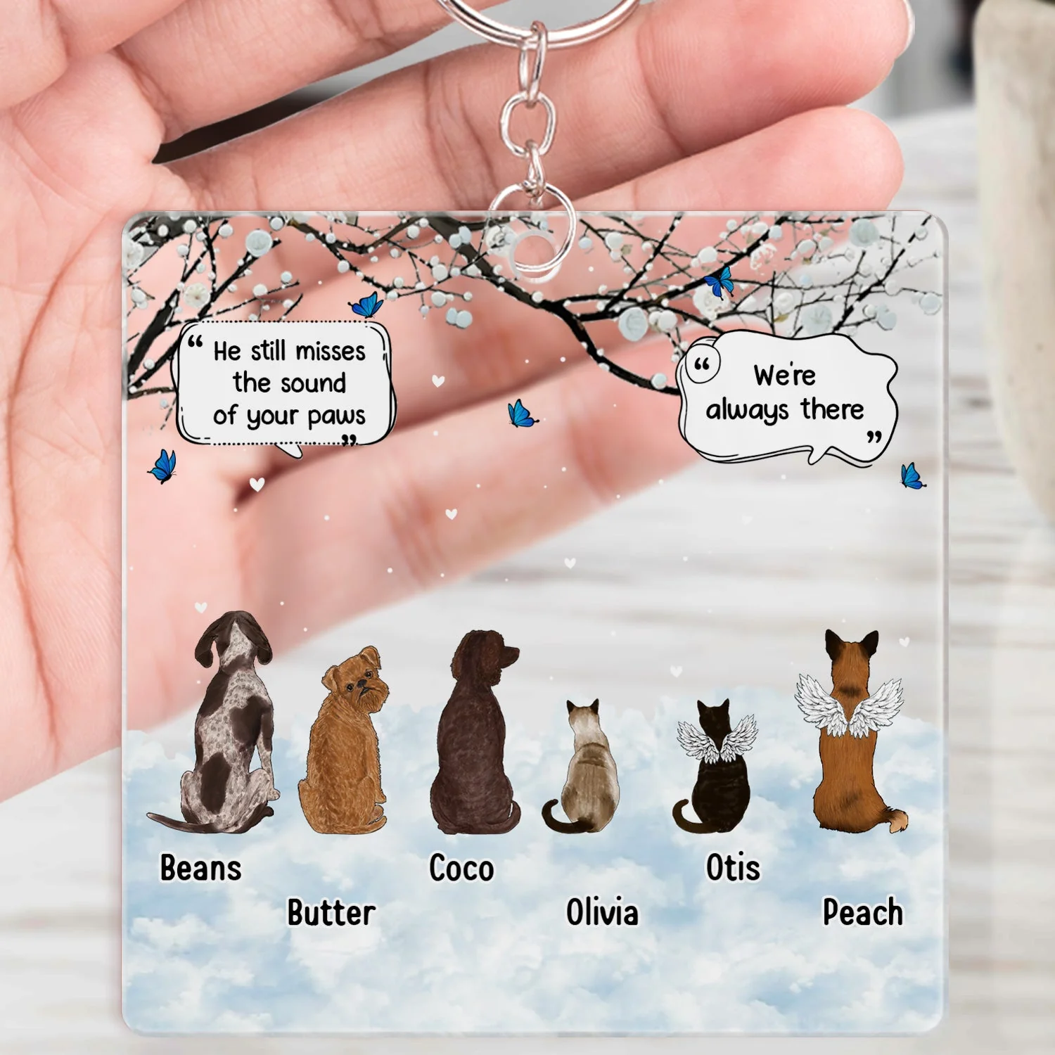 We Still Talk About You - Memorial Gift For Pet Lovers - Personalized Acrylic Keychain - Image 4