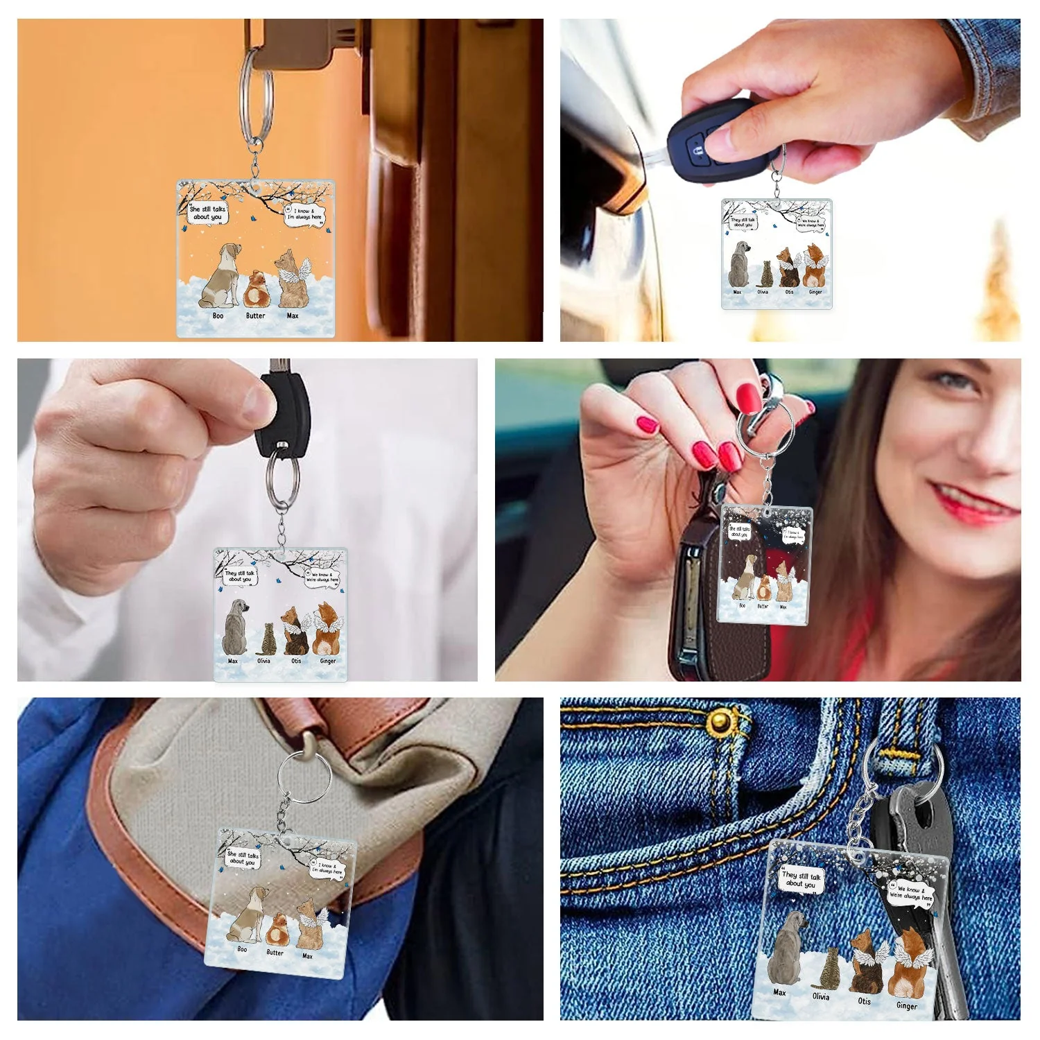 We Still Talk About You - Memorial Gift For Pet Lovers - Personalized Acrylic Keychain - Image 6