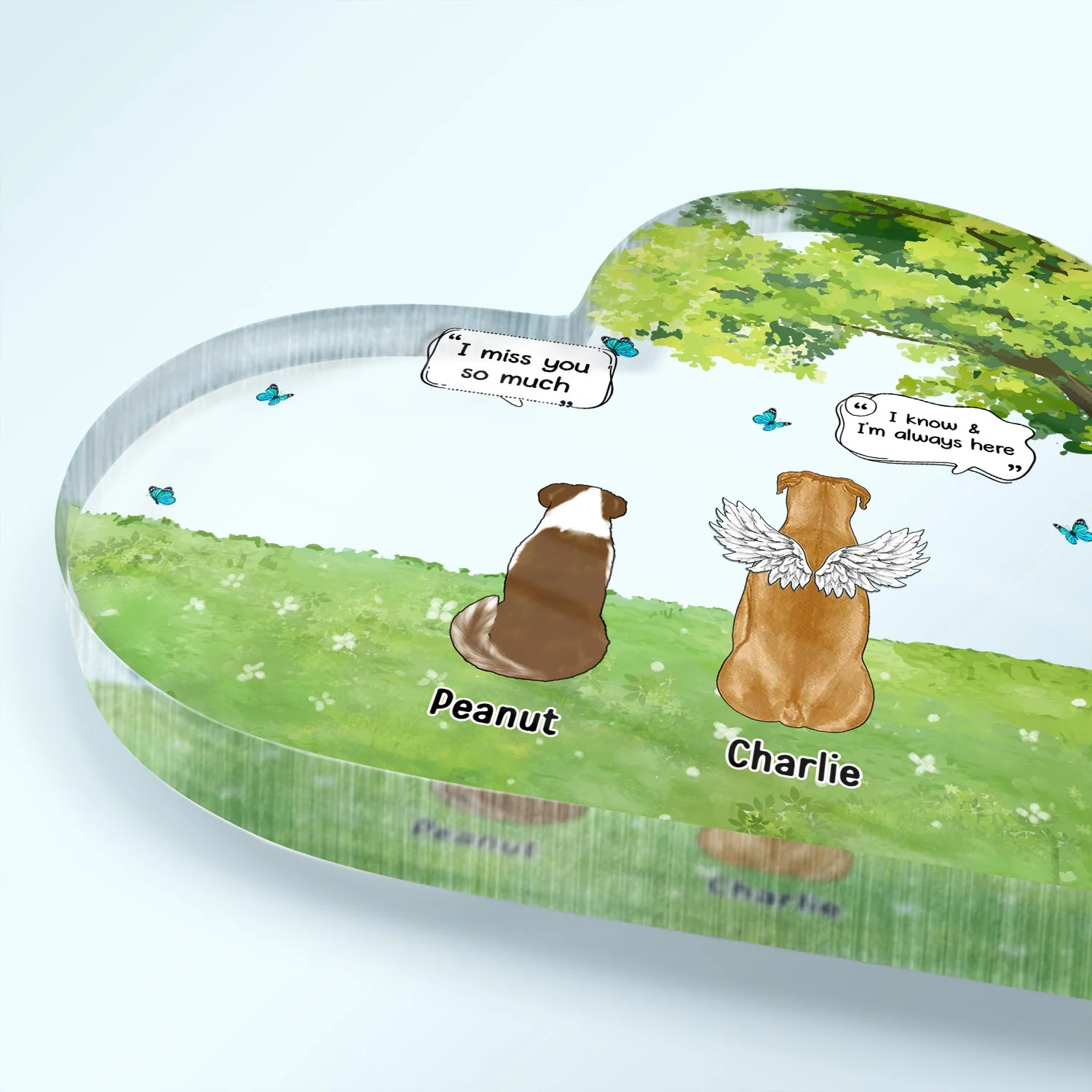 We Still Talk About You - Memorial Gift For Pet Lovers - Personalized Heart Shaped Acrylic Plaque - Image 4