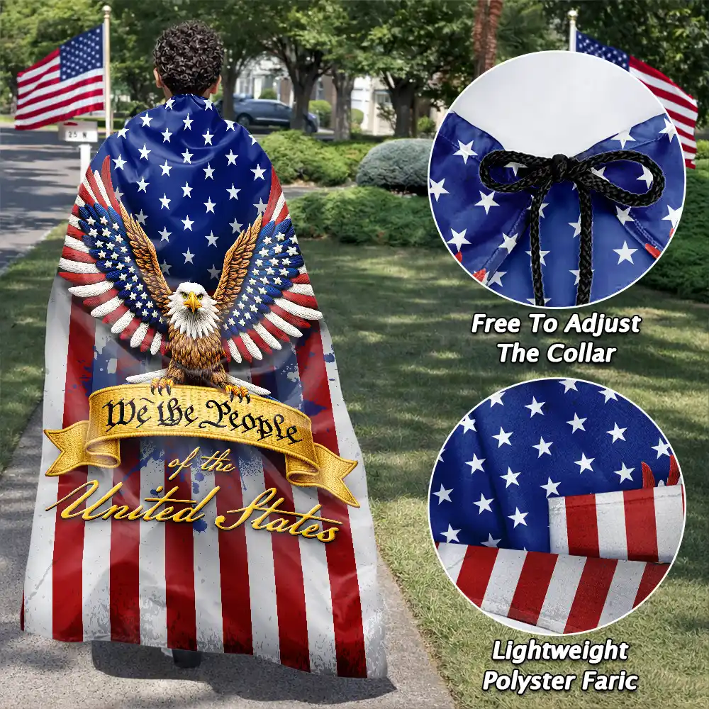 We The People Patriotic Eagle - Personalized Costume Cape - Image 4