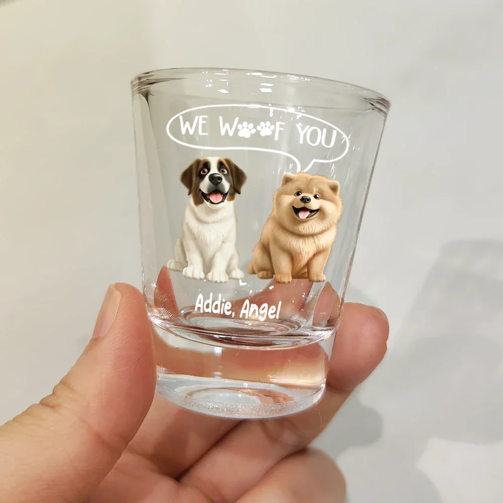 We Woof You - Personalized Shot Glass - Image 3