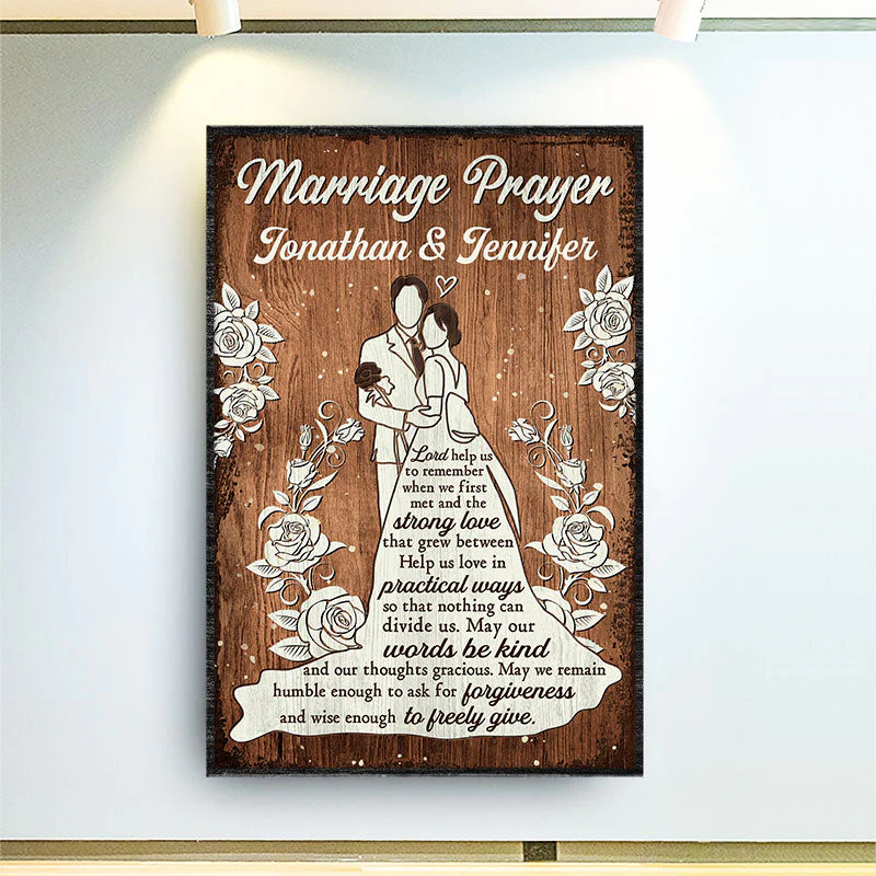 Wedding Couple Marriage Prayer - Couple Gift - Personalized Custom Poster - Image 2