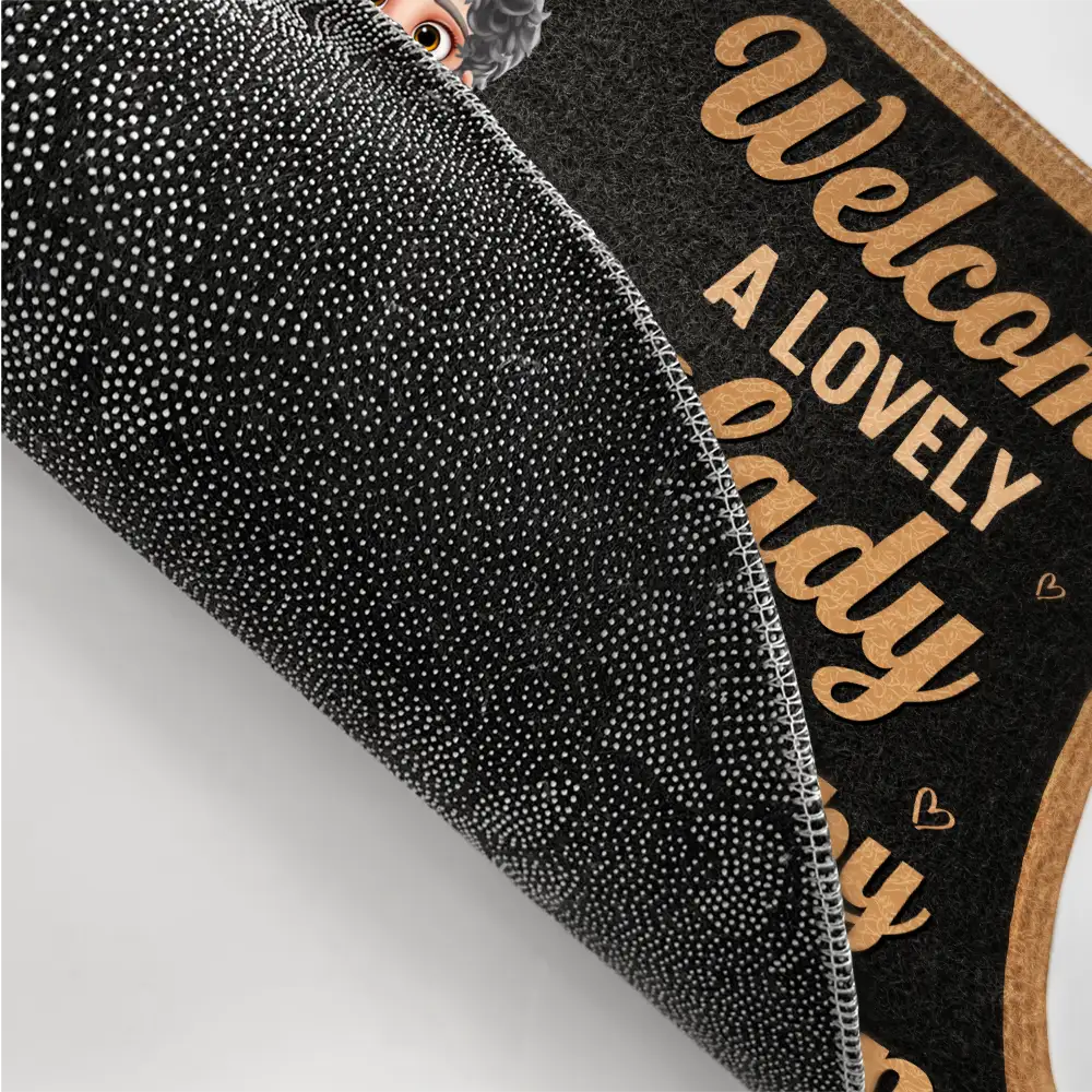 Welcome A Lovely Lady And A Grumpy Old Man Live Here 3D Effect - Personalized Doormat - Image 3