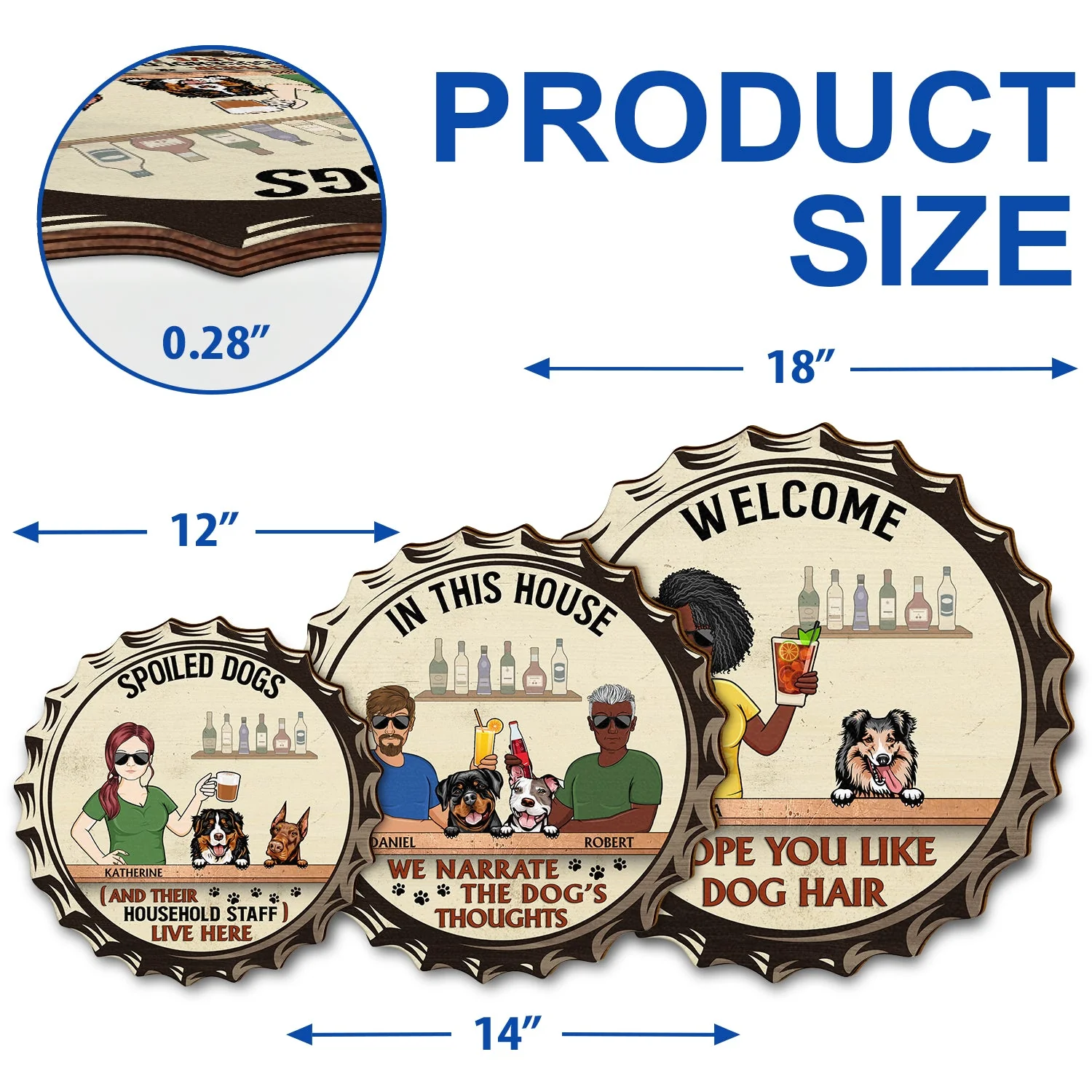 Welcome Hope You Brought Alcohol - Birthday, Loving Home Decor Gift For Dog Mom, Dad, Pet Owner - Personalized Custom Shaped Wood Sign - Image 5