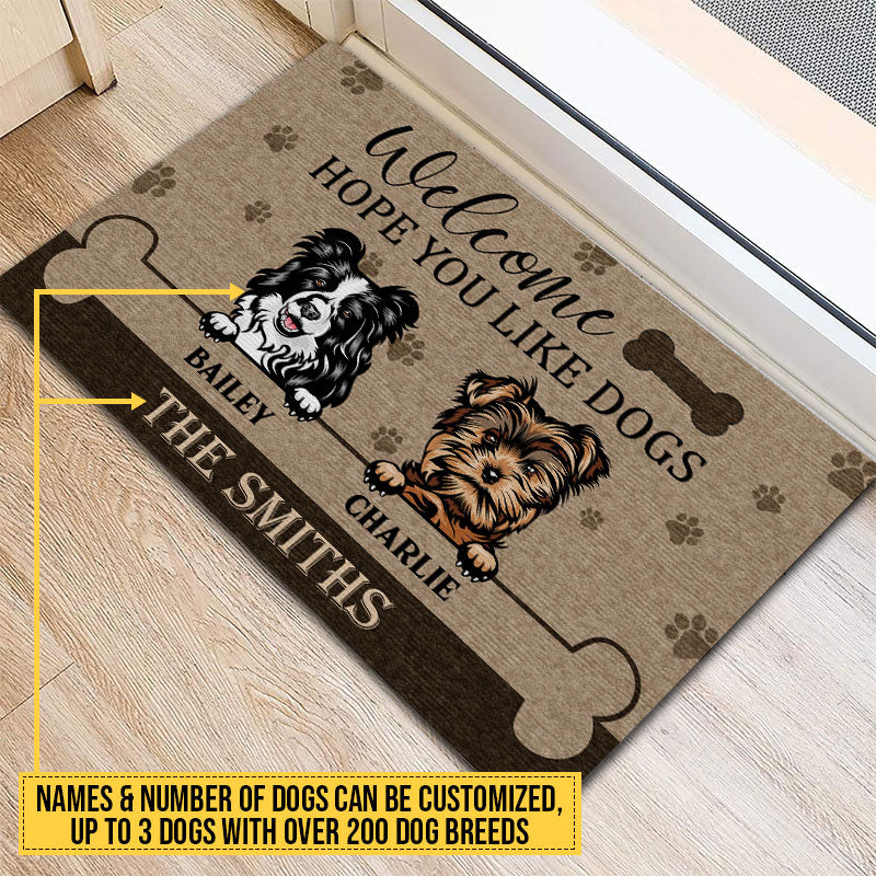 Welcome Hope You Like Dogs, Dog Welcome, Dog Lover Gift, Custom Doormat - Image 4
