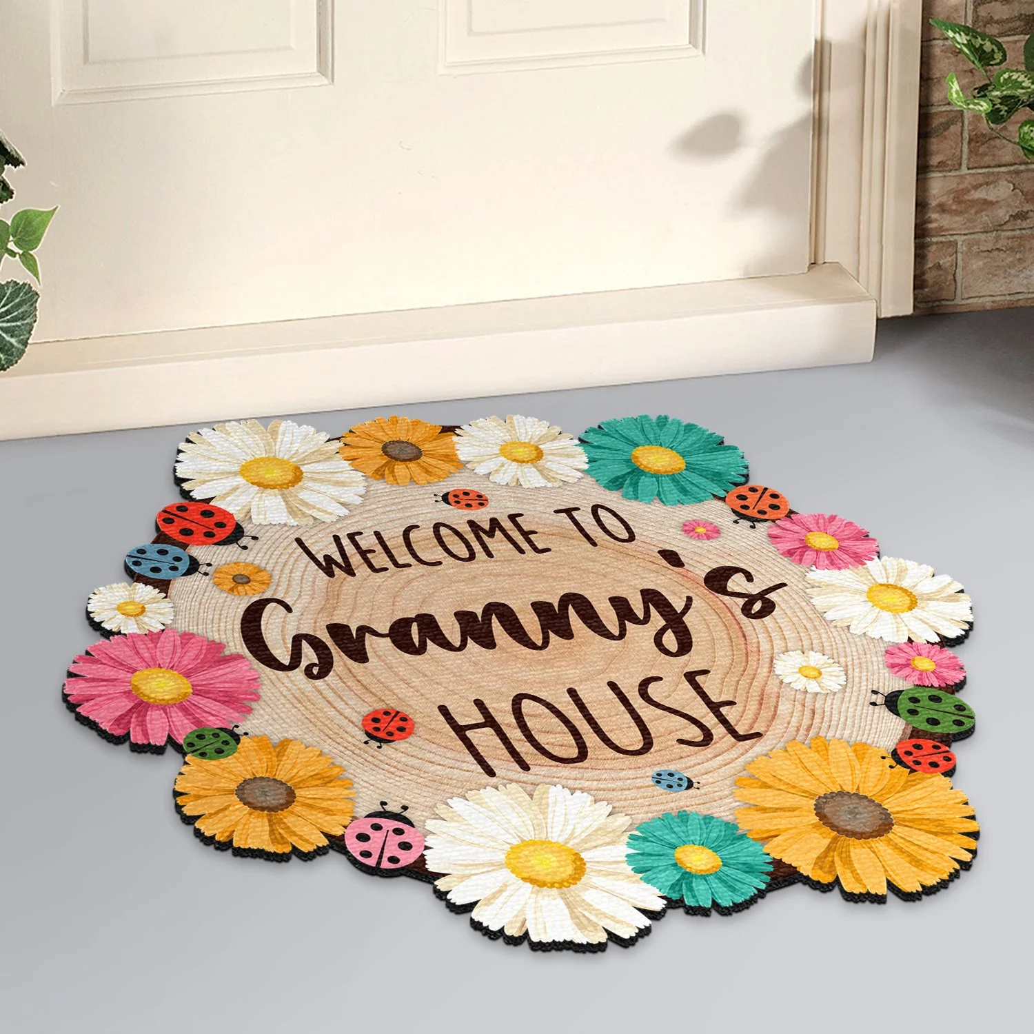 Welcome To Nana's House - Gift For Grandma - Personalized Custom Shaped Doormat - Image 2